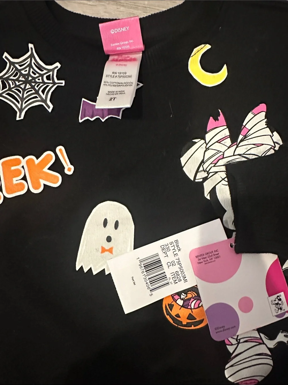Disney Kids Halloween Minnie Mummy Set - Black & Orange